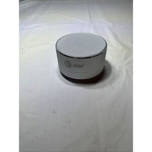 AT&T Wireless Bluetooth Speaker Silver With Case And Charger Tested